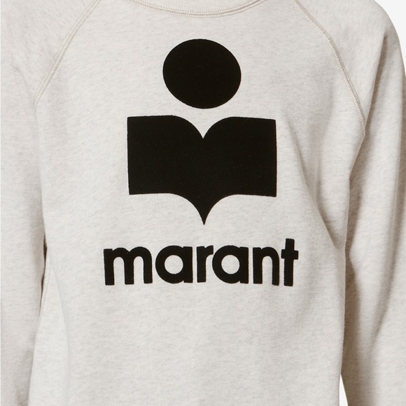 Étoile Isabel Marant Beige MILLYNY SWEATSHIRT with Black Logo - Picture 7 of 13